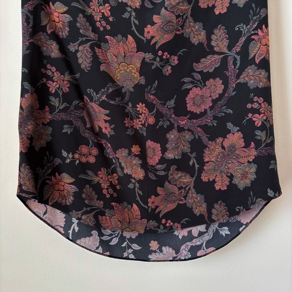 Theory Alamay Morris Blouse Small Silk Floral Sleeveless - Picture 4 of 9